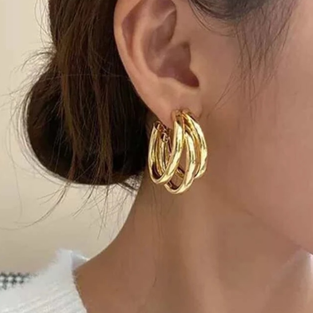 2/$10 RESTOCKED! Geometric Layer Cuff Hoop Earrings Design Drop Art Boho Vintage